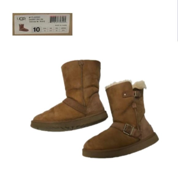 UGG Classic SHORT Dylyn Bomber Jacket Sheepskin Boots 1001202 - Picture 4 of 9